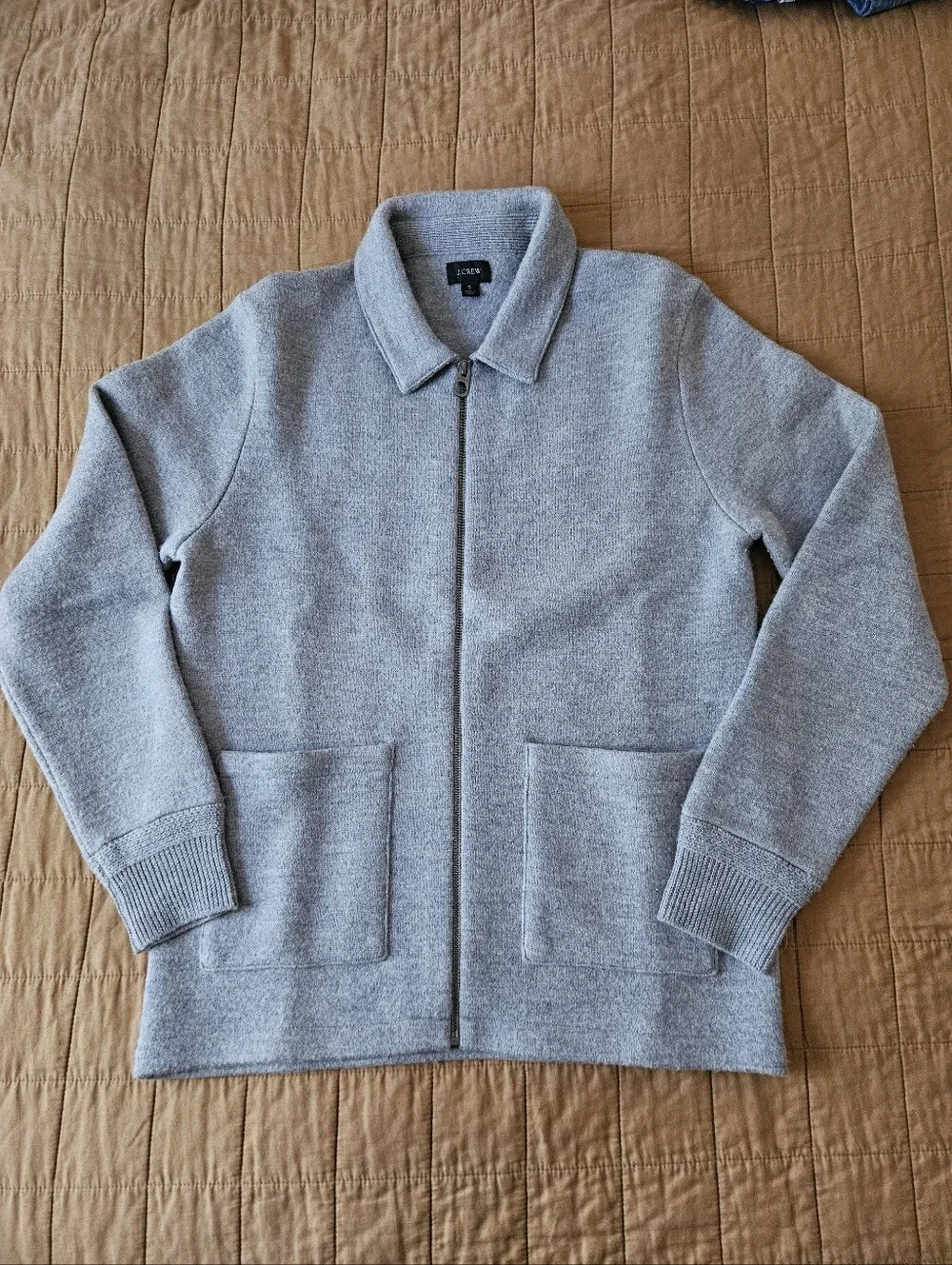 Wool Blend Zipp Up Sweater Size Small From J. Crew